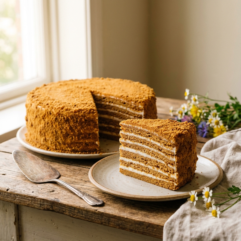 Medovik Honey Cake
